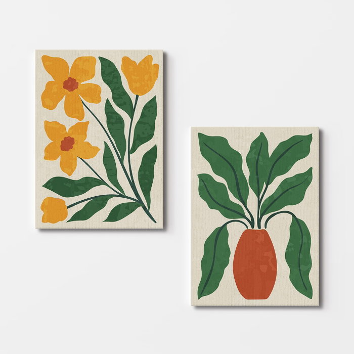 Wallity 2KNV4387 Lienzo Decorativo Multicolor 70 x 100 cm (2 Piezas) Wallity 2KNV4387 Lienzo Decorativo Multicolor 70 x 100 cm (2 Piezas)